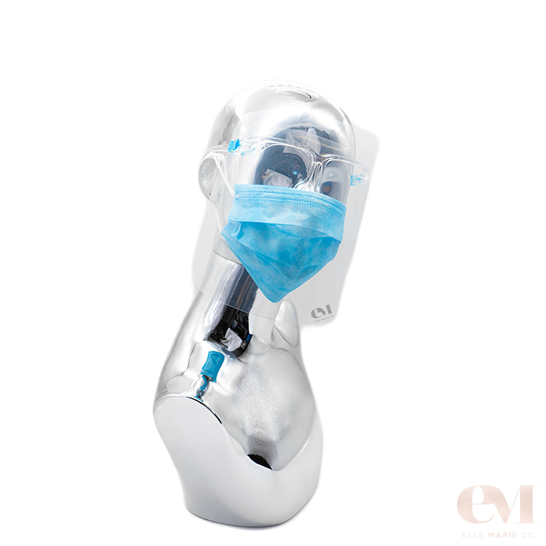 protective face shield transparent face and eye protection from droplets saliva reusable glasses and replaceable shield anti-fog light and flexible ppe elle marie co face masks 2020 pmu supplies permanent makeup cosmetic beauty supplies work from home permablend pigments li pigment lips